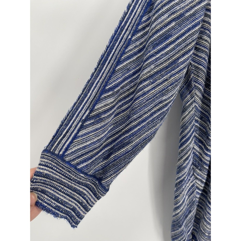 White‎ House Black Market Cold Shoulder Striped V Neck Sweater Top Womens XS - Picture 4 of 8